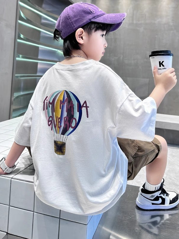 Children's Boys Summer Pu Clothing Medium Big Western Style Children's Suit