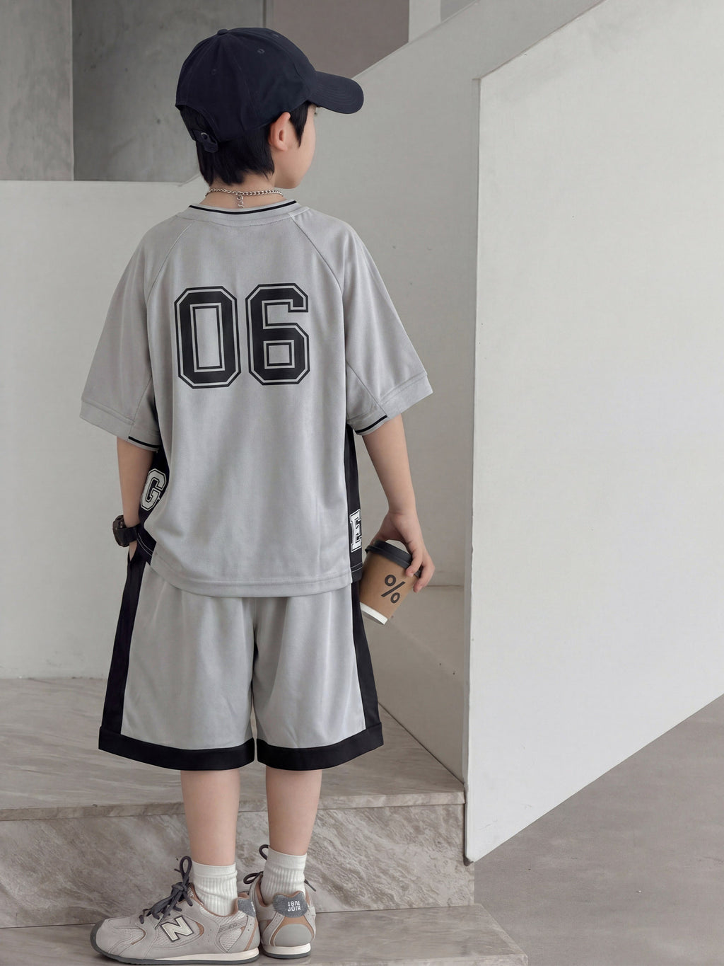 Children's Boys Summer Clothing Middle Big Basketball Wear Sports Casual Two-piece Children's Suit