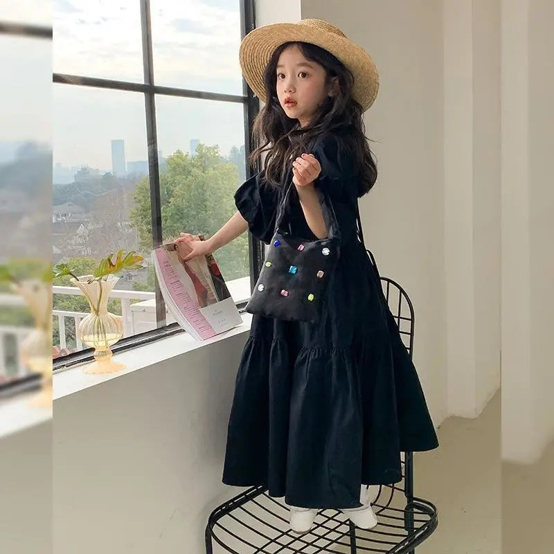 Puff Sleeve Princess For Western Style Cute Children's Dress