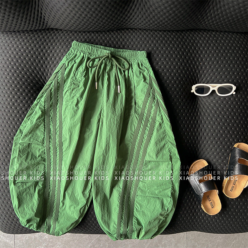 Children's Boys Summer Thin Paratrooper Loose Daily Casual Children's Pants