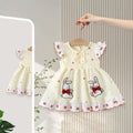 Children's Korean Style Summer Flounced Sleeve Princess Children's Dress