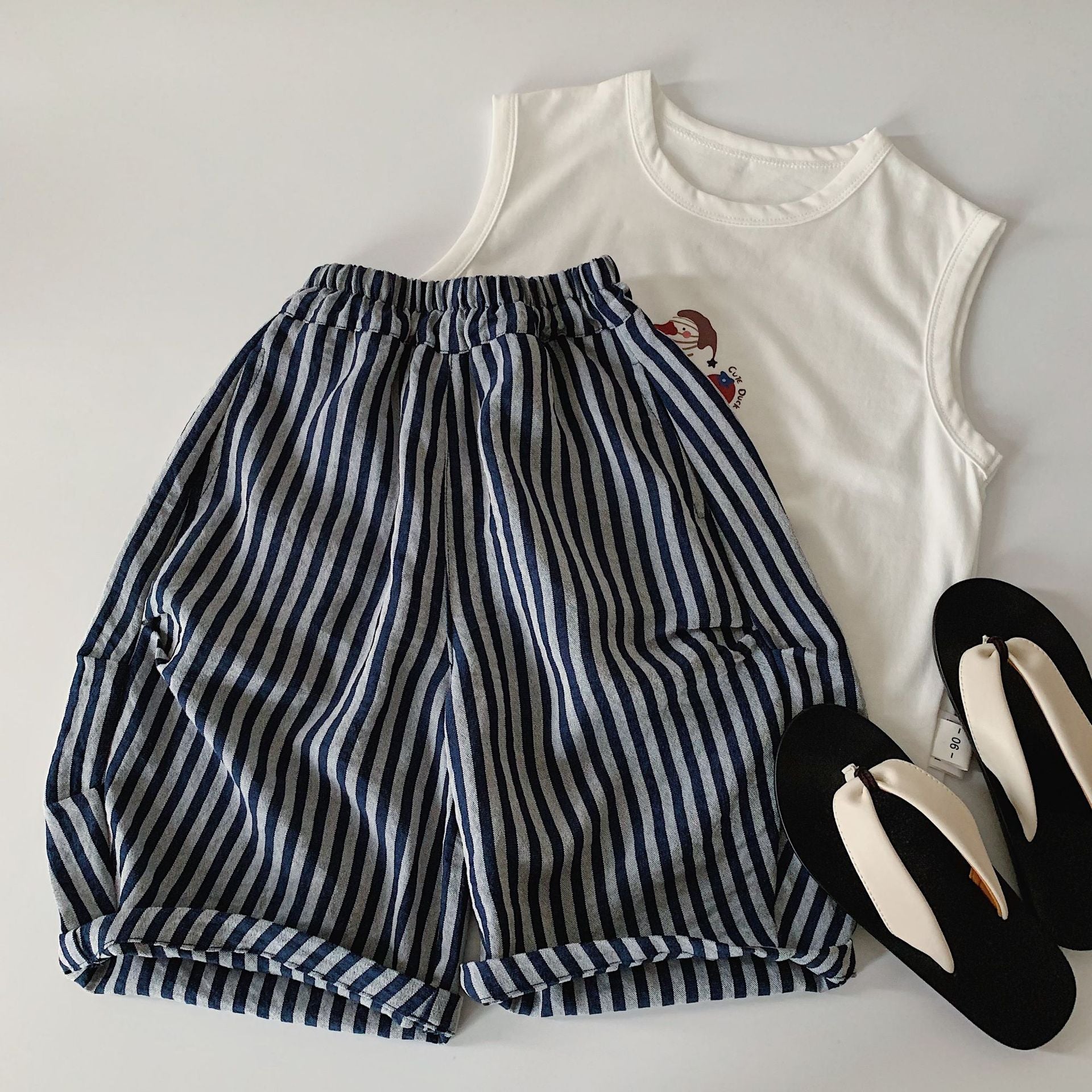 Children's Boy Summer Vertical Stripes Western Style Children's Pants