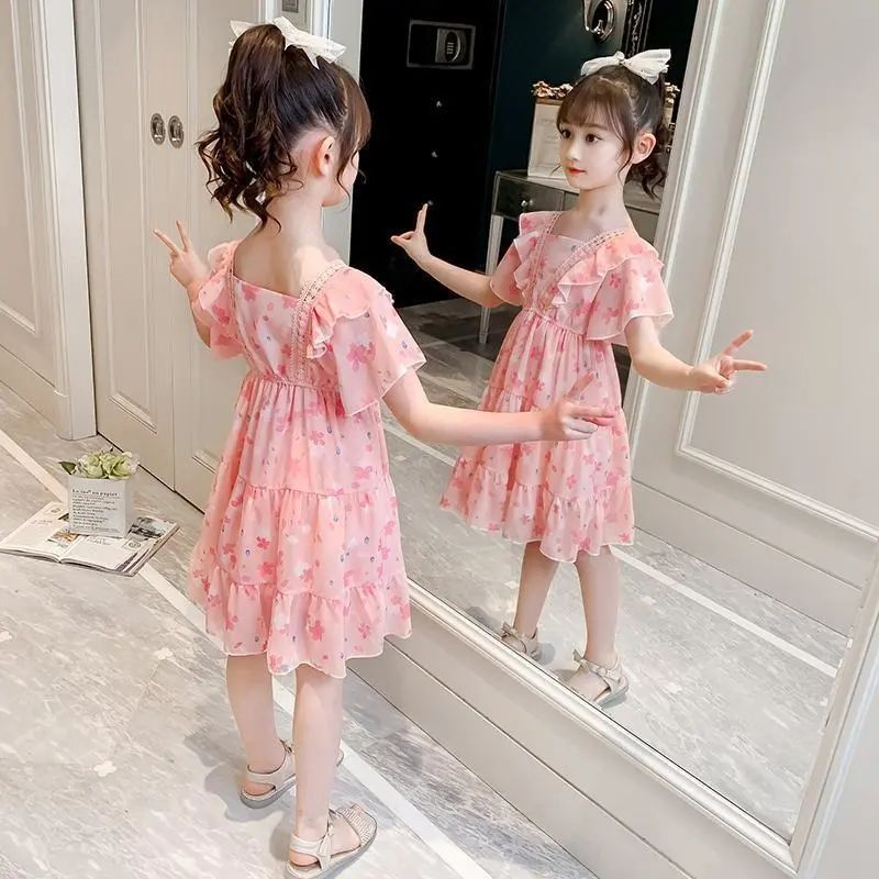 Children's Korean Style Western Skirt Middle Big Children's Dress