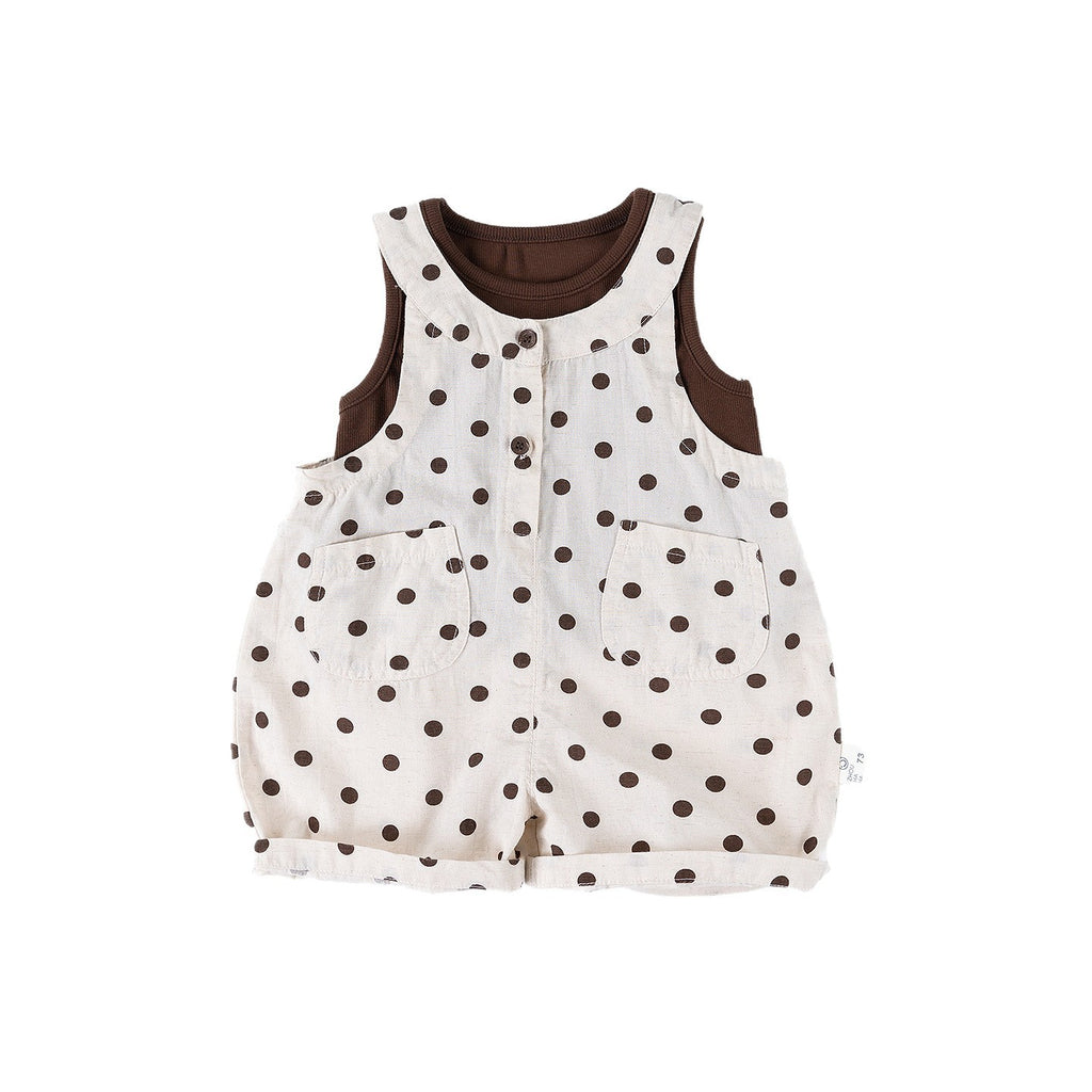 Clothes For Babies Summer Suspender Western Style Infant Thin Wear Children's Suit