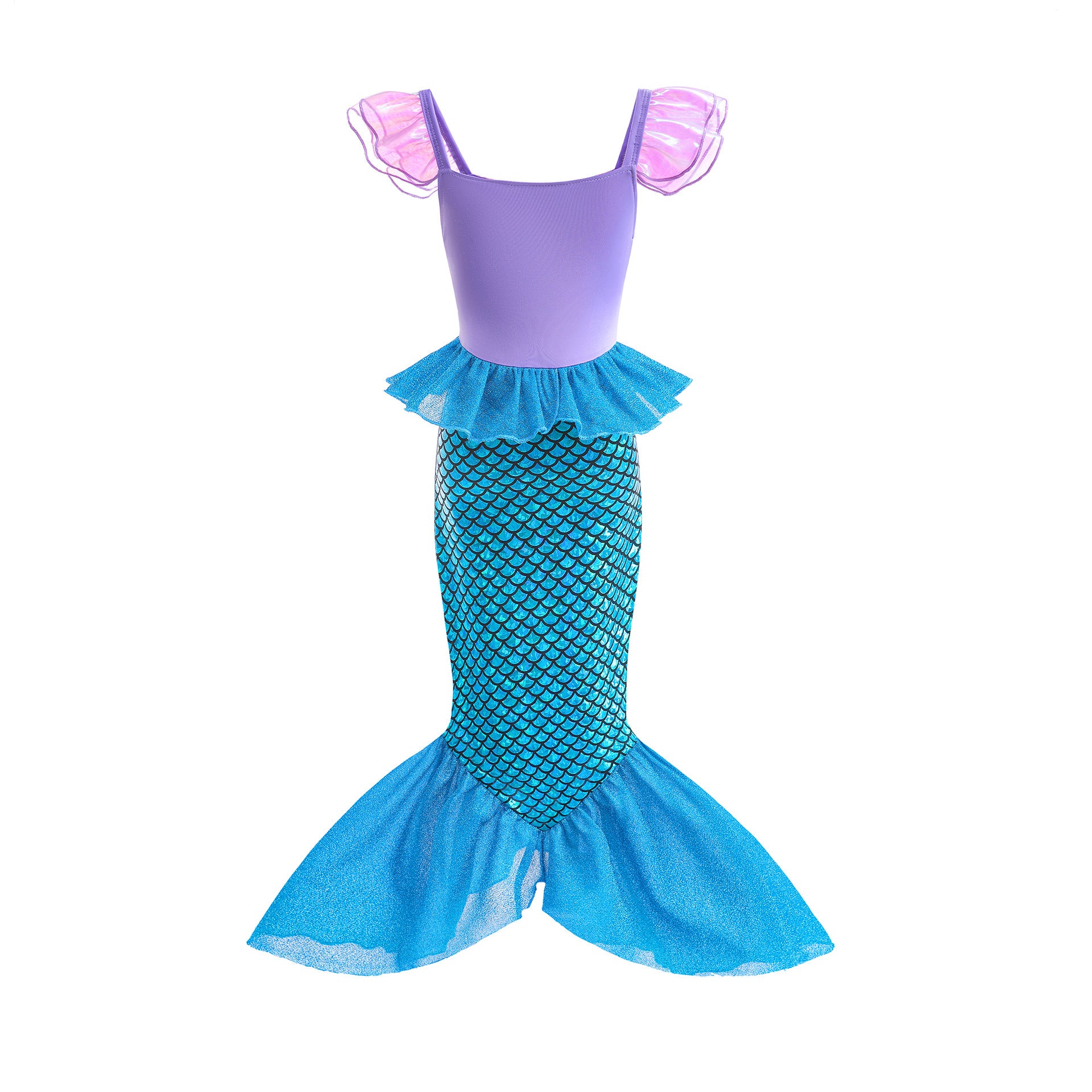 Children's Mermaid Flying Sleeve Sequins Western Style Children's Dress