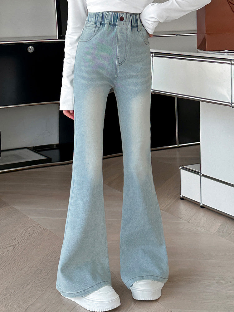 Summer Thin Embroidered Heart Jeans Medium Children's Pants