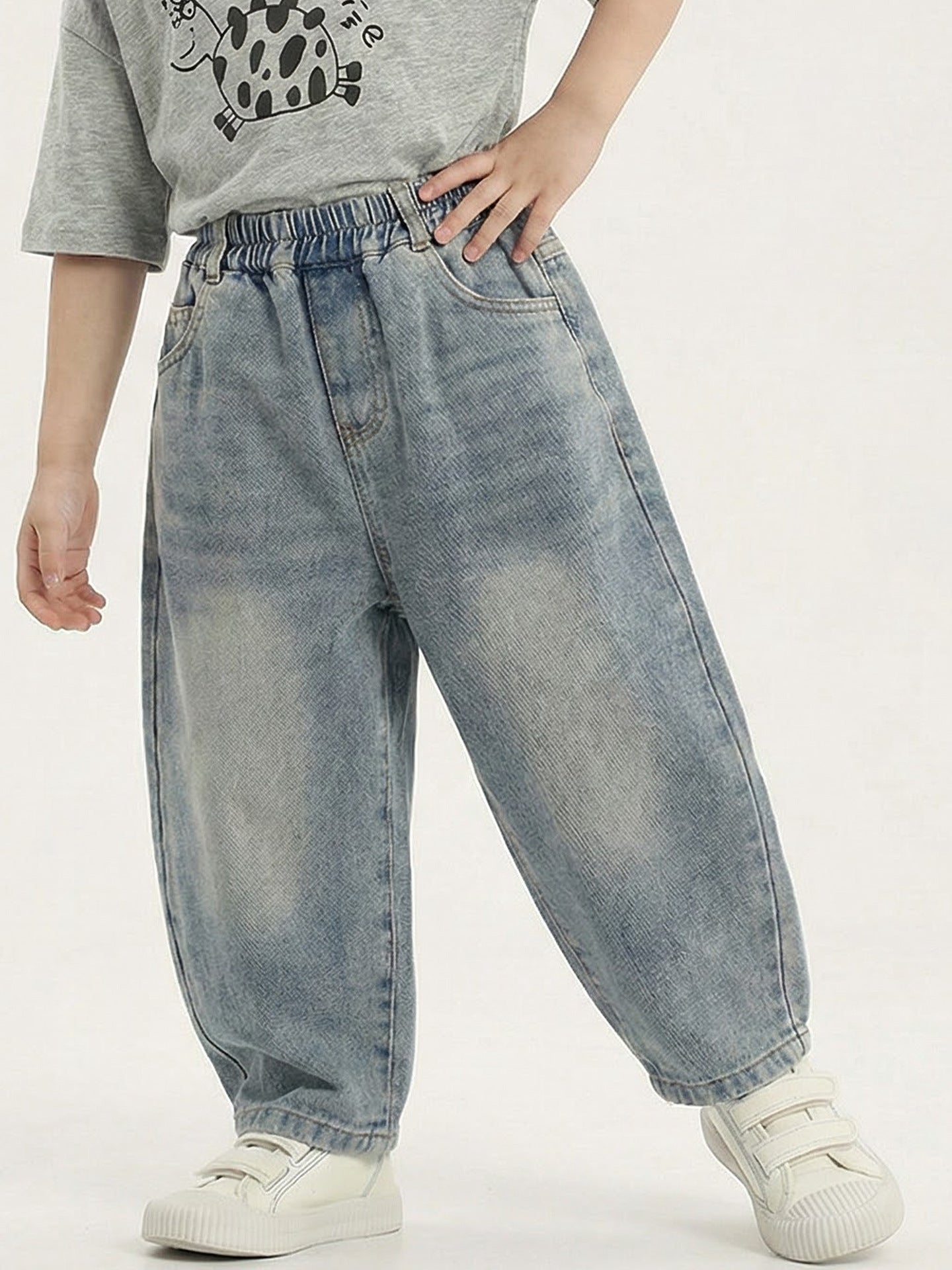 Children's Jeans Spring Loose Gradient Trousers Clothes Children's Pants