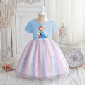 Children's Summer Short Sleeve Clothing Gauze Princess Skirt Frozen Children's Dress