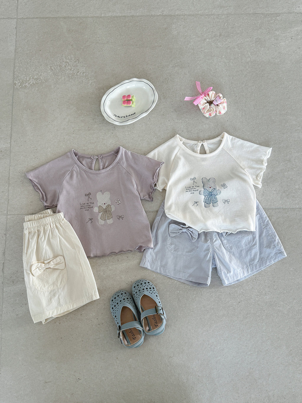 Summer Boy Clothes Cute Cartoon Short Sleeve Casual Shorts Split Children's Suit