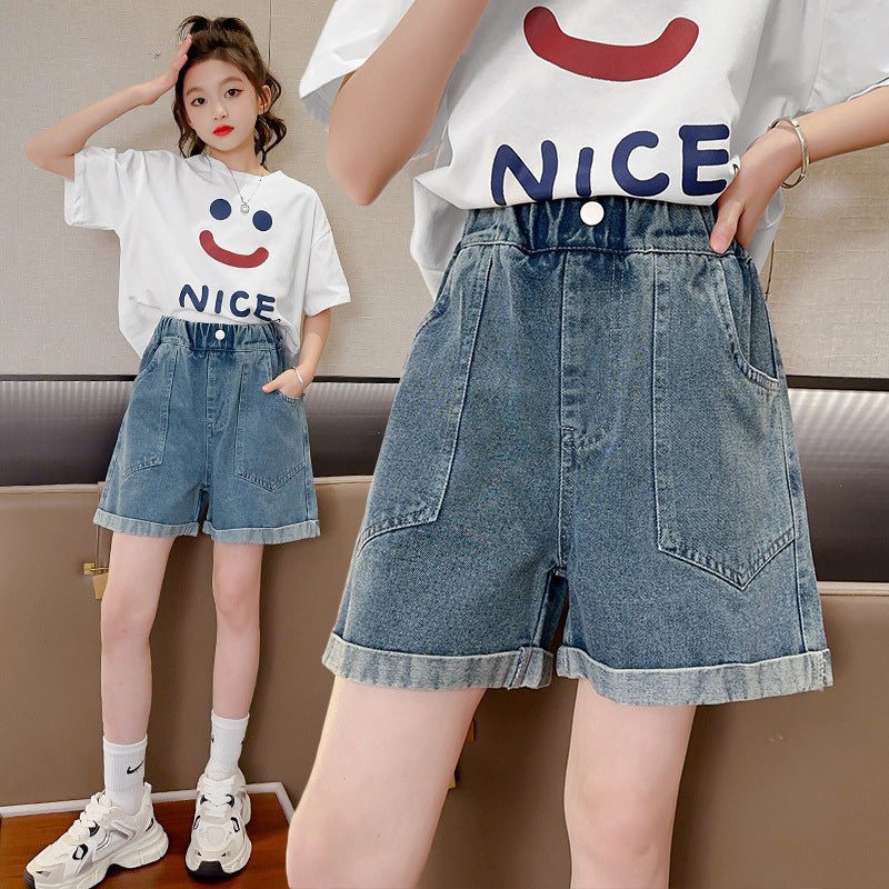 Children's Shorts Summer Western Style Leisure Middle Children's Pants
