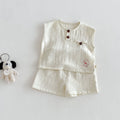 Summer Fashion Cartoon Printed T-shirt Korean Children's Suit