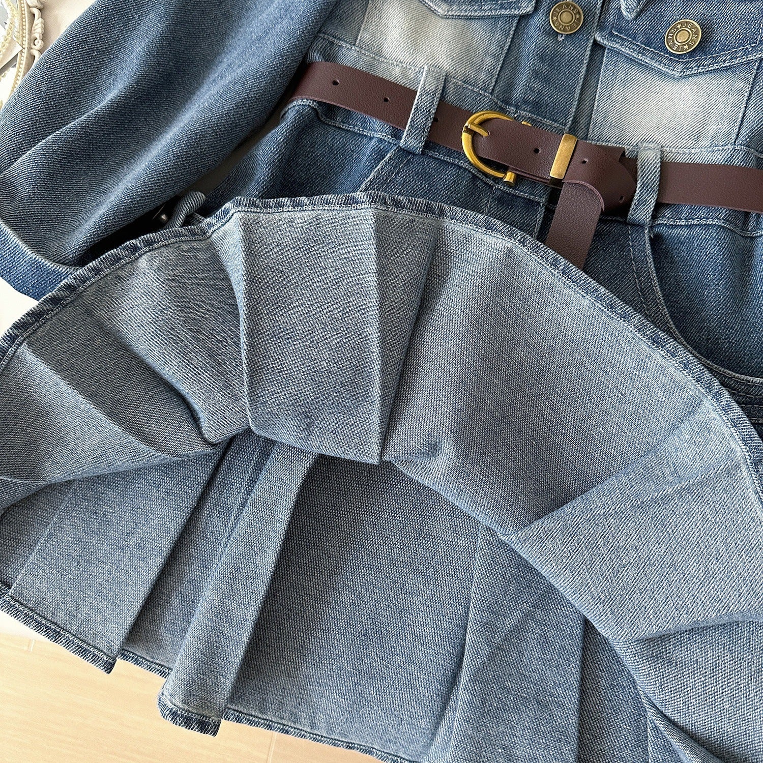 Classic Children's Autumn Denim Korean Princess Children's Dress