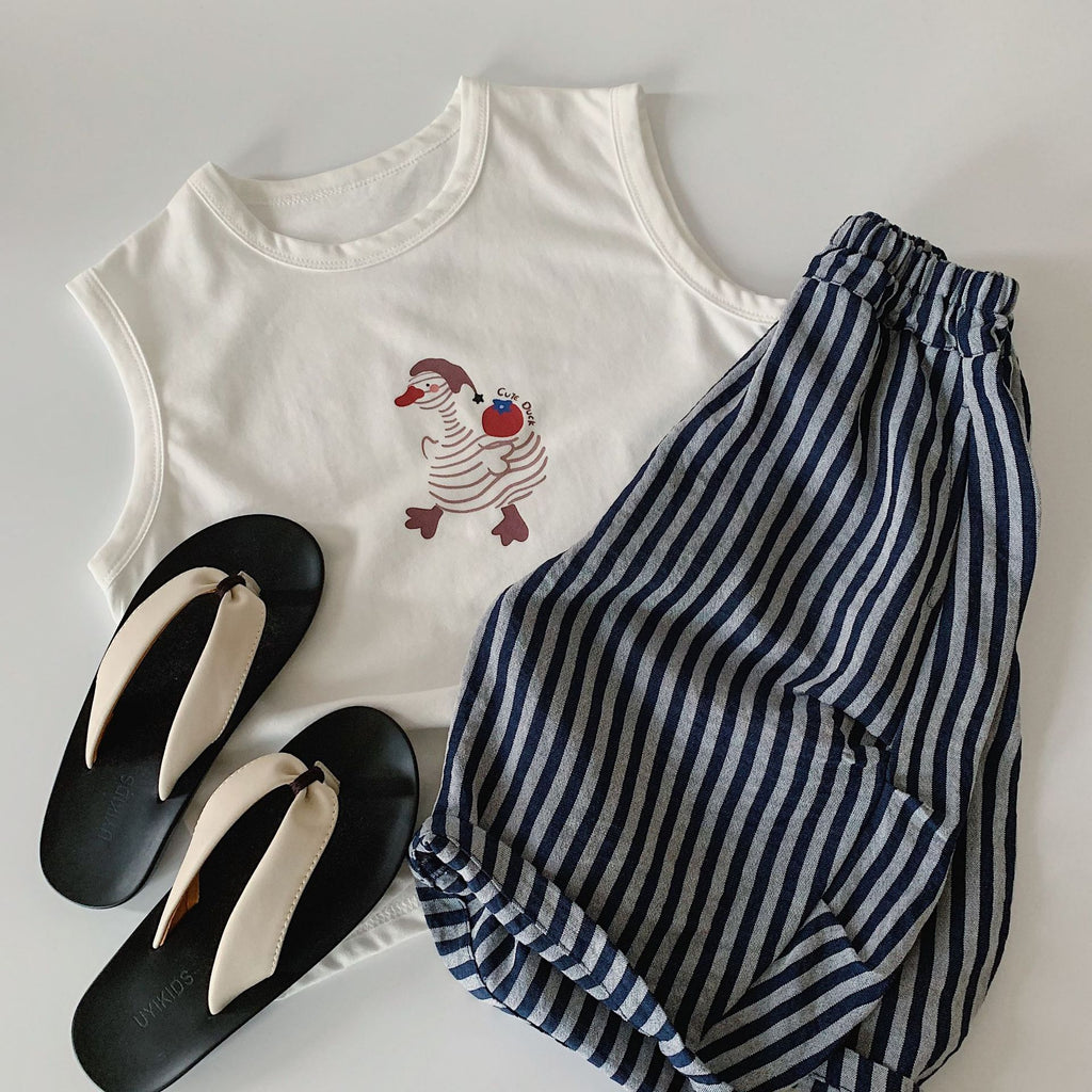 Children's Boy Summer Vertical Stripes Western Style Children's Pants