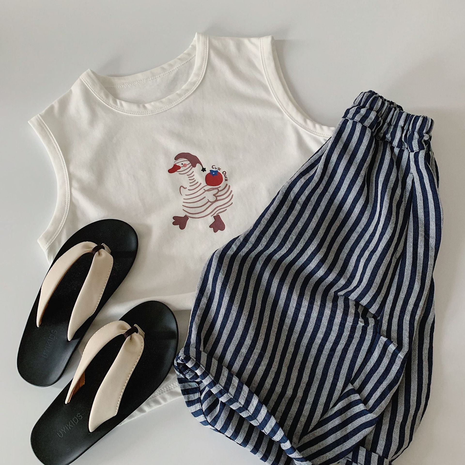 Children's Boy Summer Vertical Stripes Western Style Children's Pants