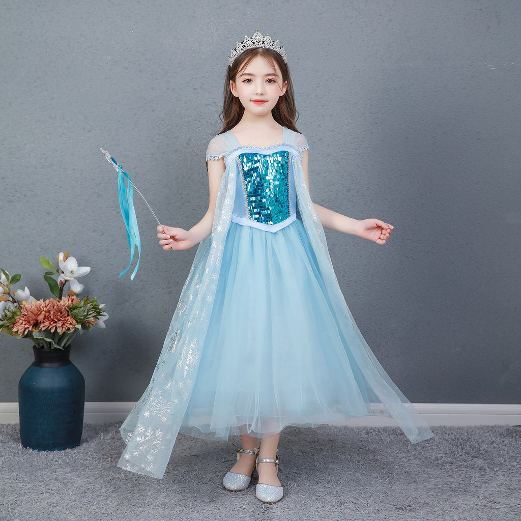 Frozen 2 Princess Summer Costume Elsa Aisha Children's Dress
