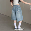 Children's Thin Denim Medium Large Back Pocket Children's Pants