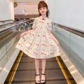 Cotton Floral Ethnic Style Pastoral French Republic Of China Improved Children's Dress