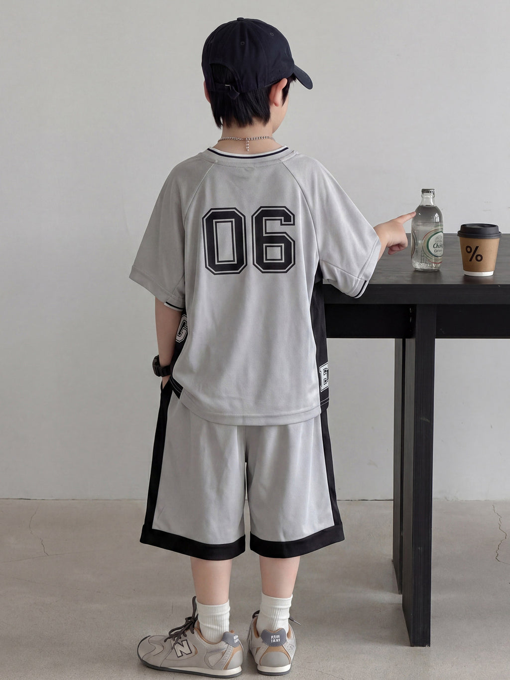 Children's Boys Summer Clothing Middle Big Basketball Wear Sports Casual Two-piece Children's Suit