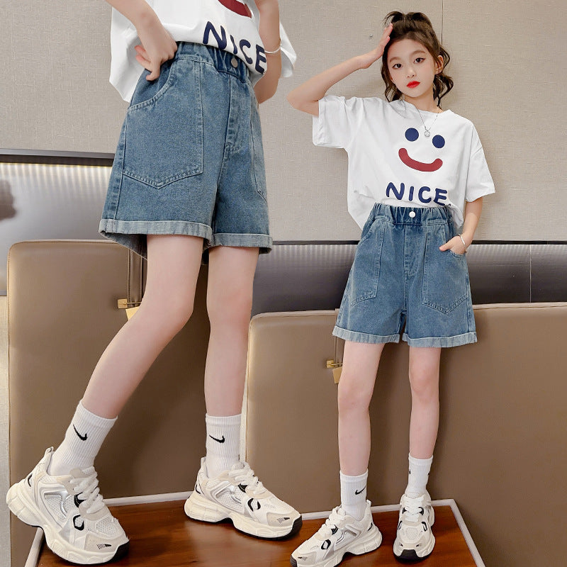 Children's Shorts Summer Western Style Leisure Middle Children's Pants