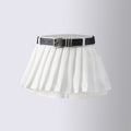 Children's White Summer Culottes Pleated Skirt High Waist Children's Suit
