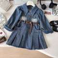 Classic Children's Autumn Denim Korean Princess Children's Dress