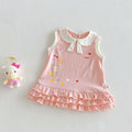Children's Cartoon Summer Doll Collar Super Cute Vest Korean Style Skirt Children's Dress