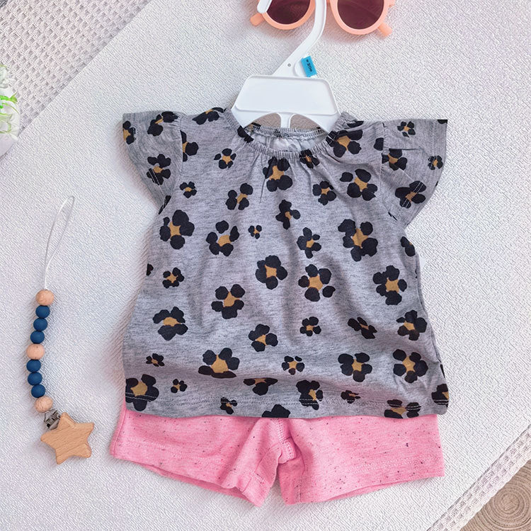 Short-sleeved Shorts Lace Summer Fashion Clothes Children's Suit