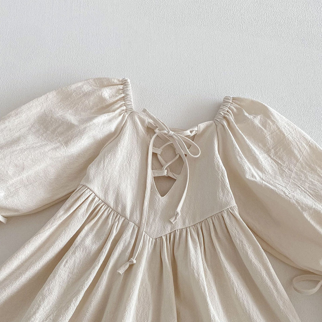 Bow Backless Princess Lolita Ruffled Skirt Children's Dress