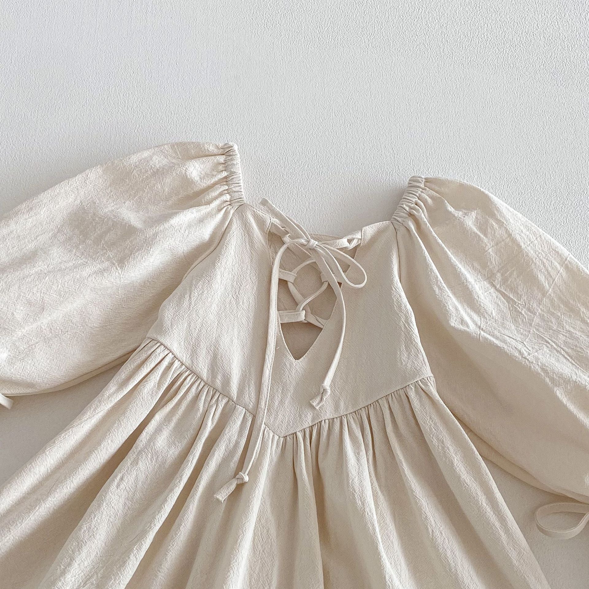 Bow Backless Princess Lolita Ruffled Skirt Children's Dress