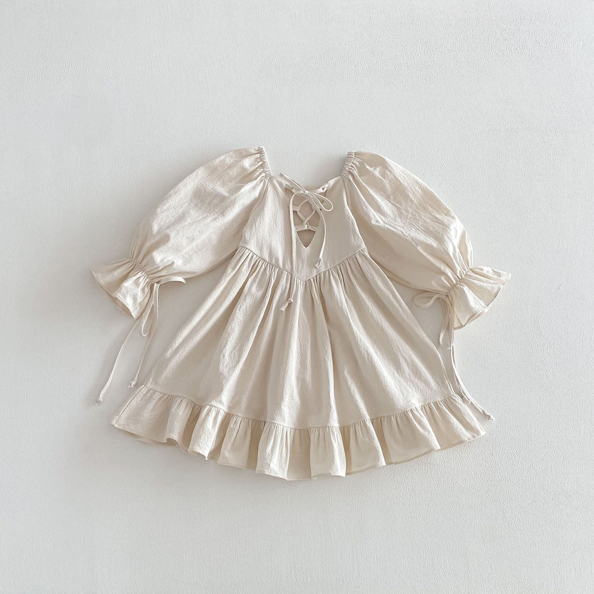 Bow Backless Princess Lolita Ruffled Skirt Children's Dress