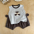 Summer Infant Boy Cartoon Sleeveless T-shirt Pants Children's Suit