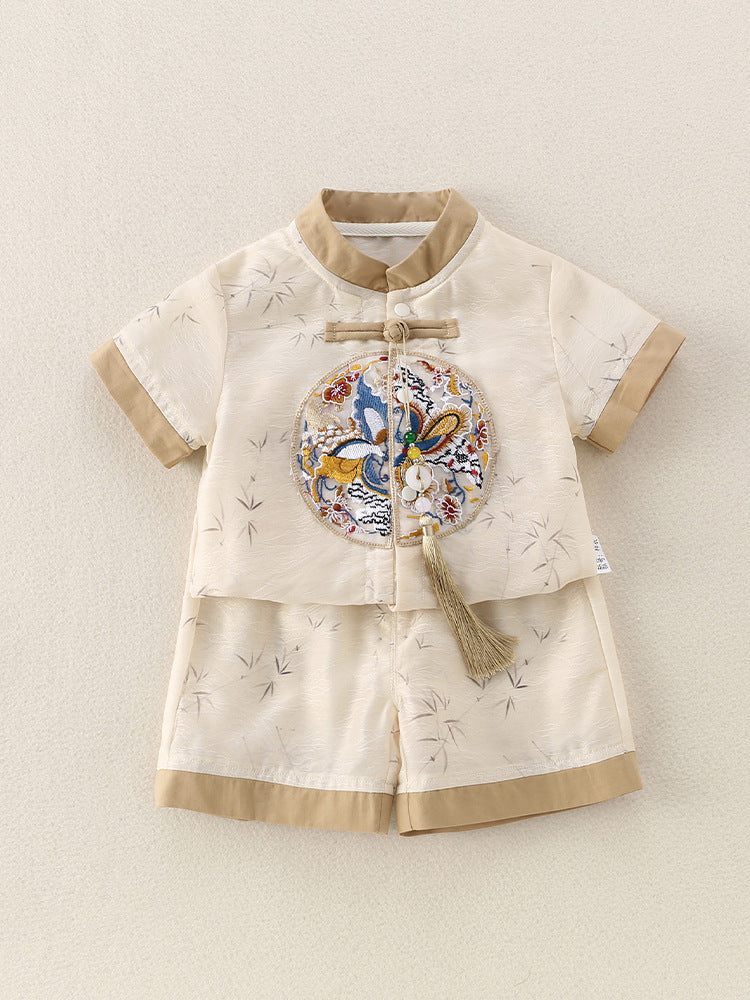 Style Embroidery One Year Old Celebration Dress Going Out Rompers Children's Suit