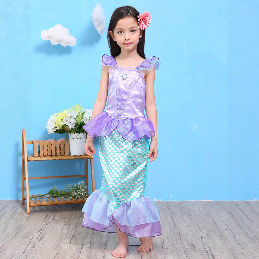 Children's Mermaid Shirt Clothing Princess Halloween Skirt Children's Dress