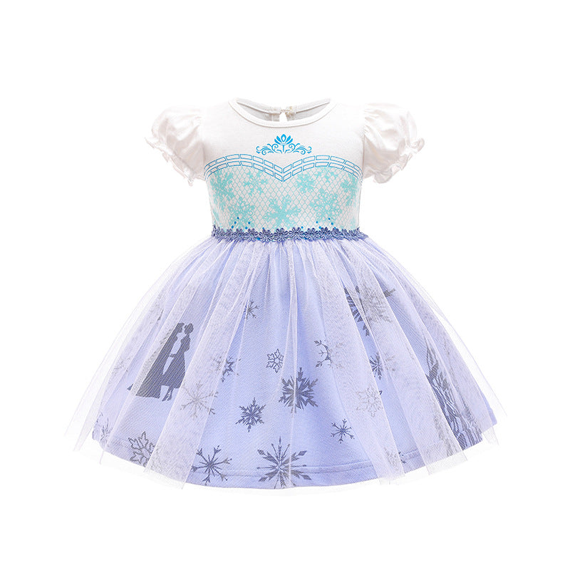 Sleeveless One-piece Western Style Lace Skirt Children's Dress
