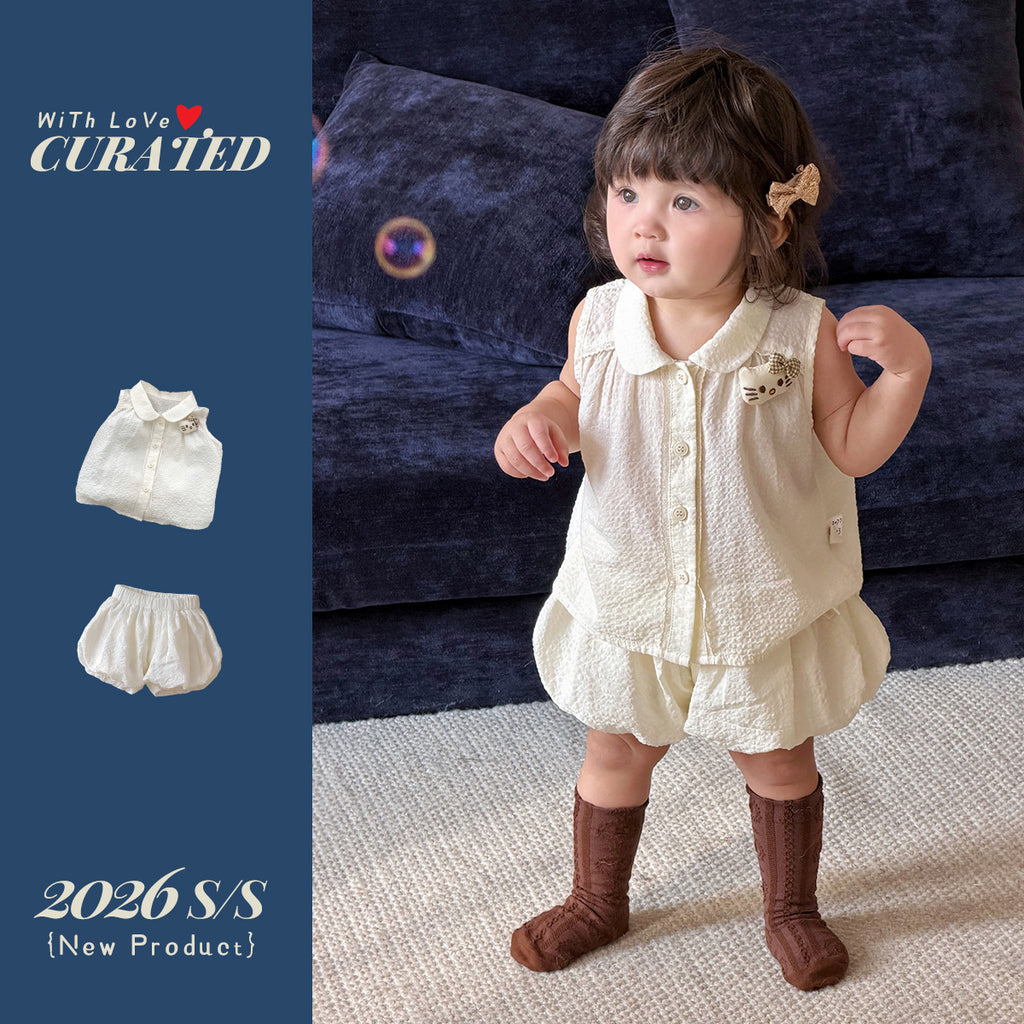 Clothes Sleeveless Shirts Shorts Two-piece Thin Children's Suit
