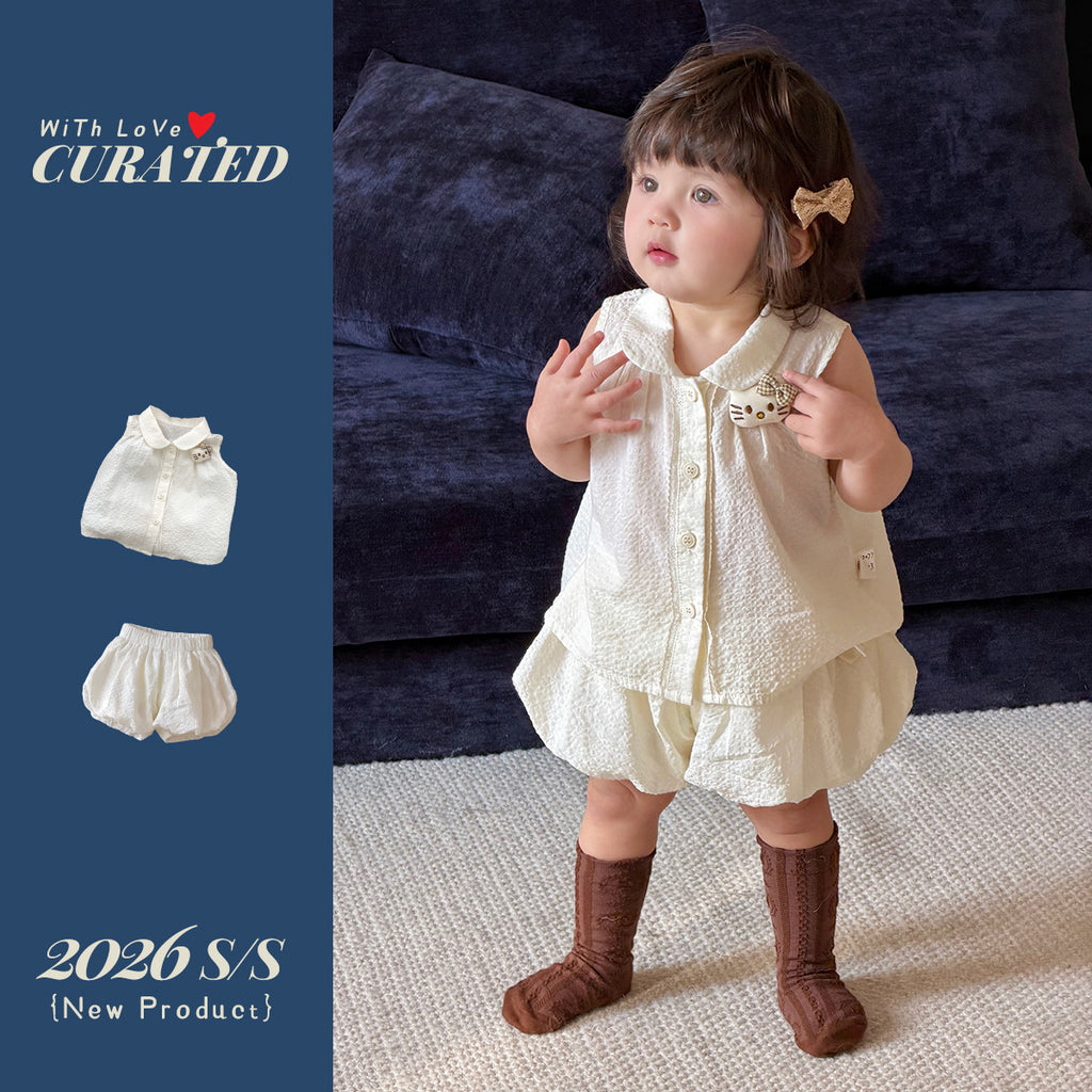 Clothes Sleeveless Shirts Shorts Two-piece Thin Children's Suit