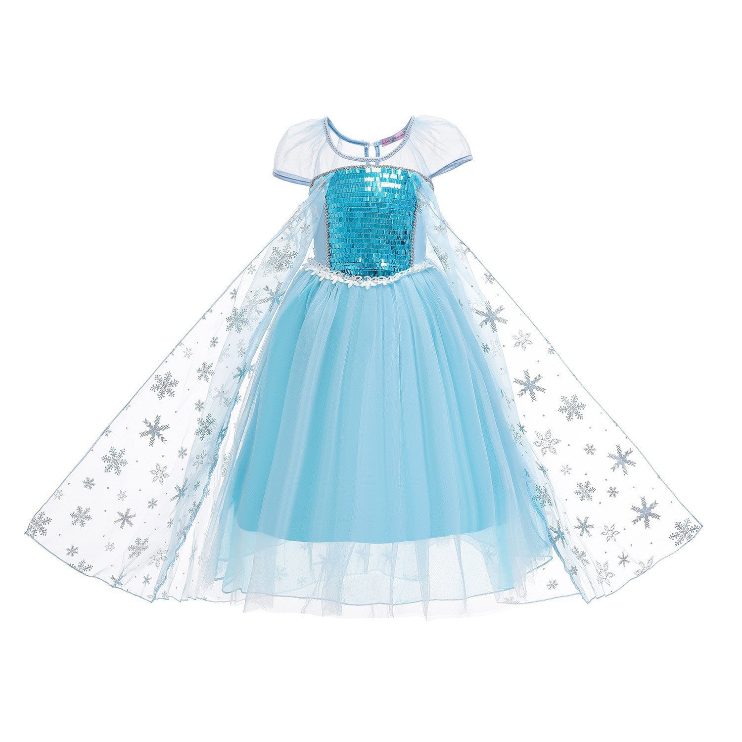 Classy Princess Elsa Frozen Short-sleeved Cotton Children's Dress