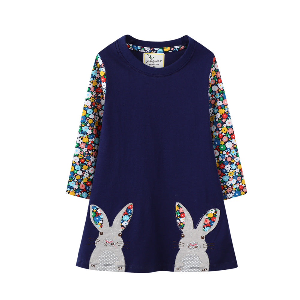 Children's Clothing Long Sleeve Knitted Distribution Children's Dress