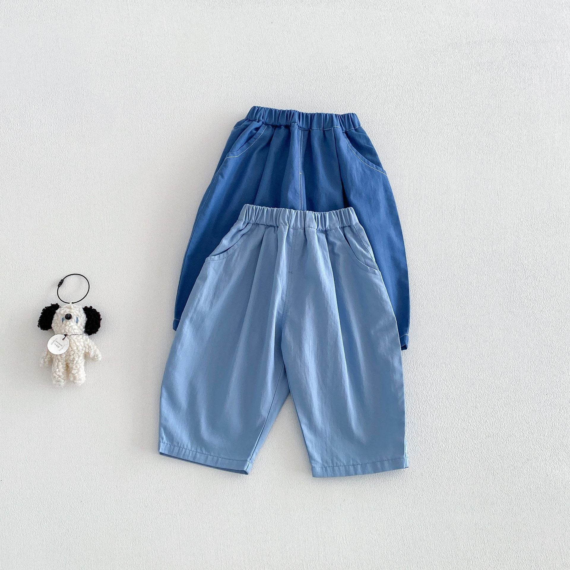 Refund Change Solid Color Jeans Summer Children's Pants
