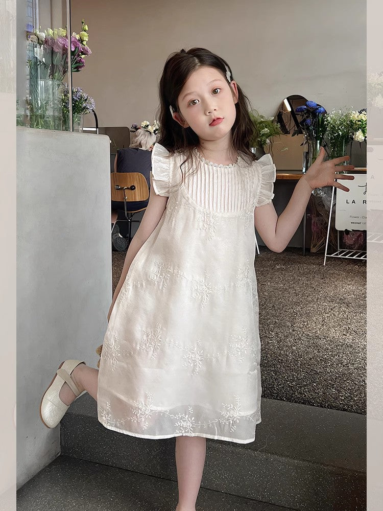 Children's Embroidered Cheongsam Skirt Chinese Style Teenager Clothing Western Children's Dress