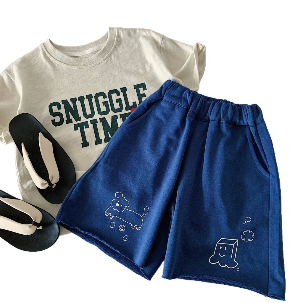 Children's Shorts Summer Korean Style Cartoon Knitted Casual Boy Children's Pants