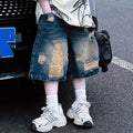 Summer Middle Big Pattern Denim With Children's Pants