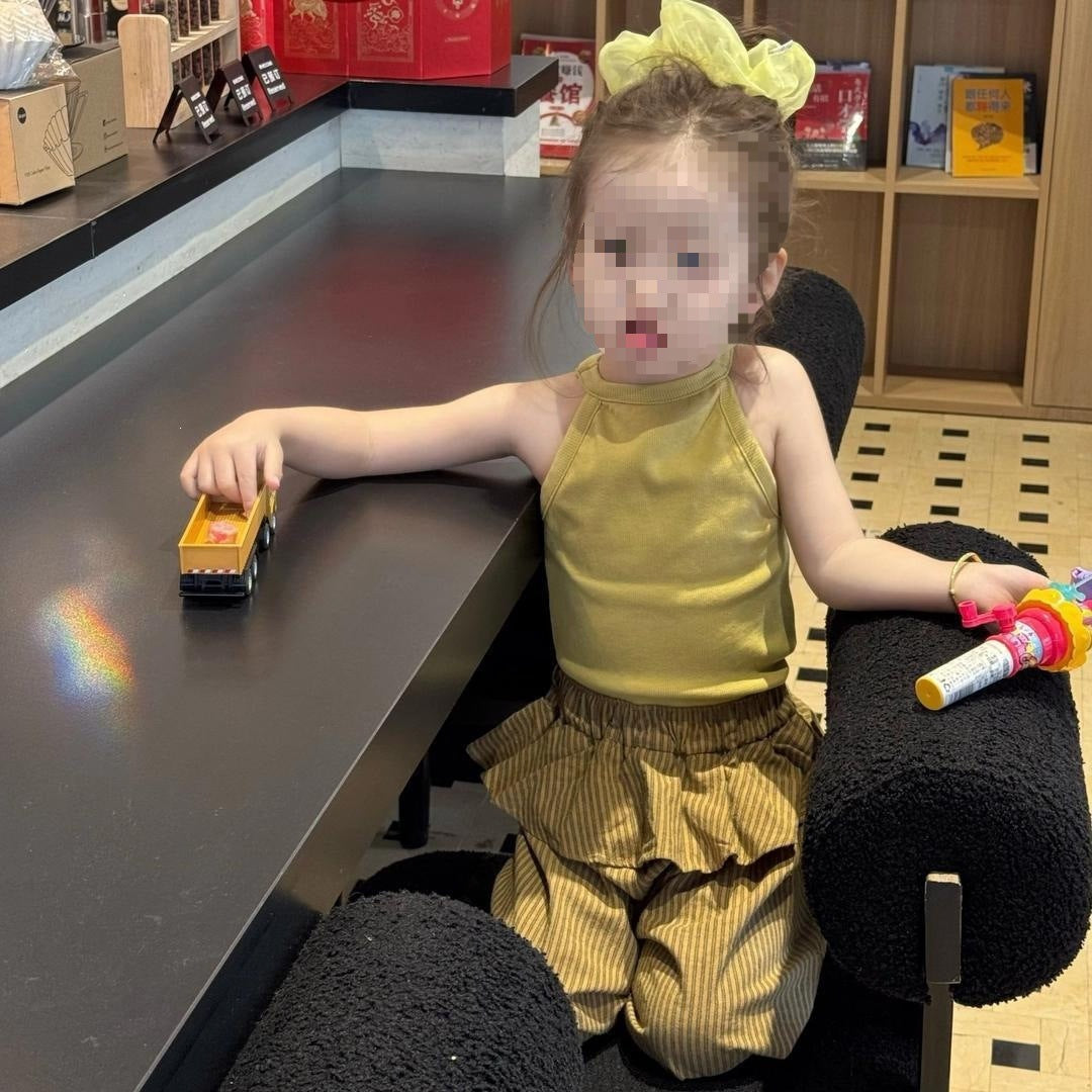 Children's Korean Style Clothing Yellow Halter Vest Fart Children's Suit
