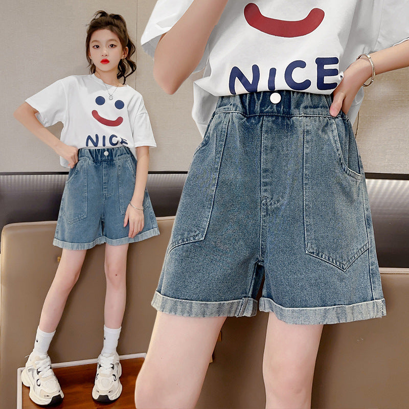 Children's Shorts Summer Western Style Leisure Middle Children's Pants