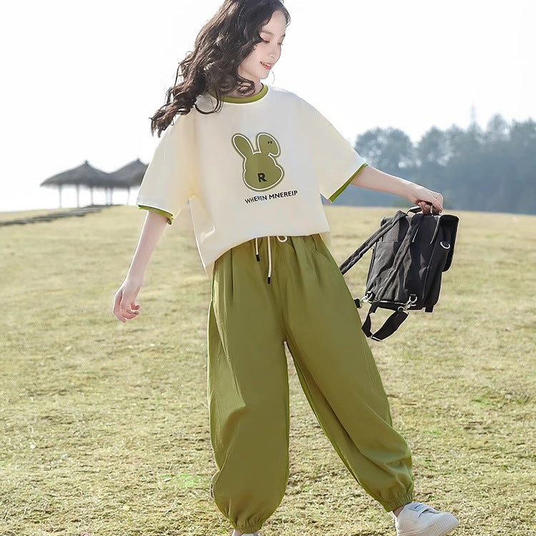 Children's Short Sleeve T-shirt Young Teen Clothing Children's Suit