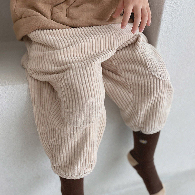 Children's Clothing Thick Corduroy Western Cotton Patch Casual Children's Pants