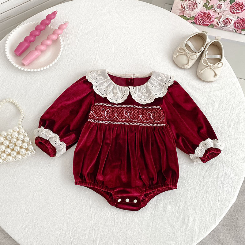 Veet Long Sleeves Rompers Romper Sisters Children's Dress