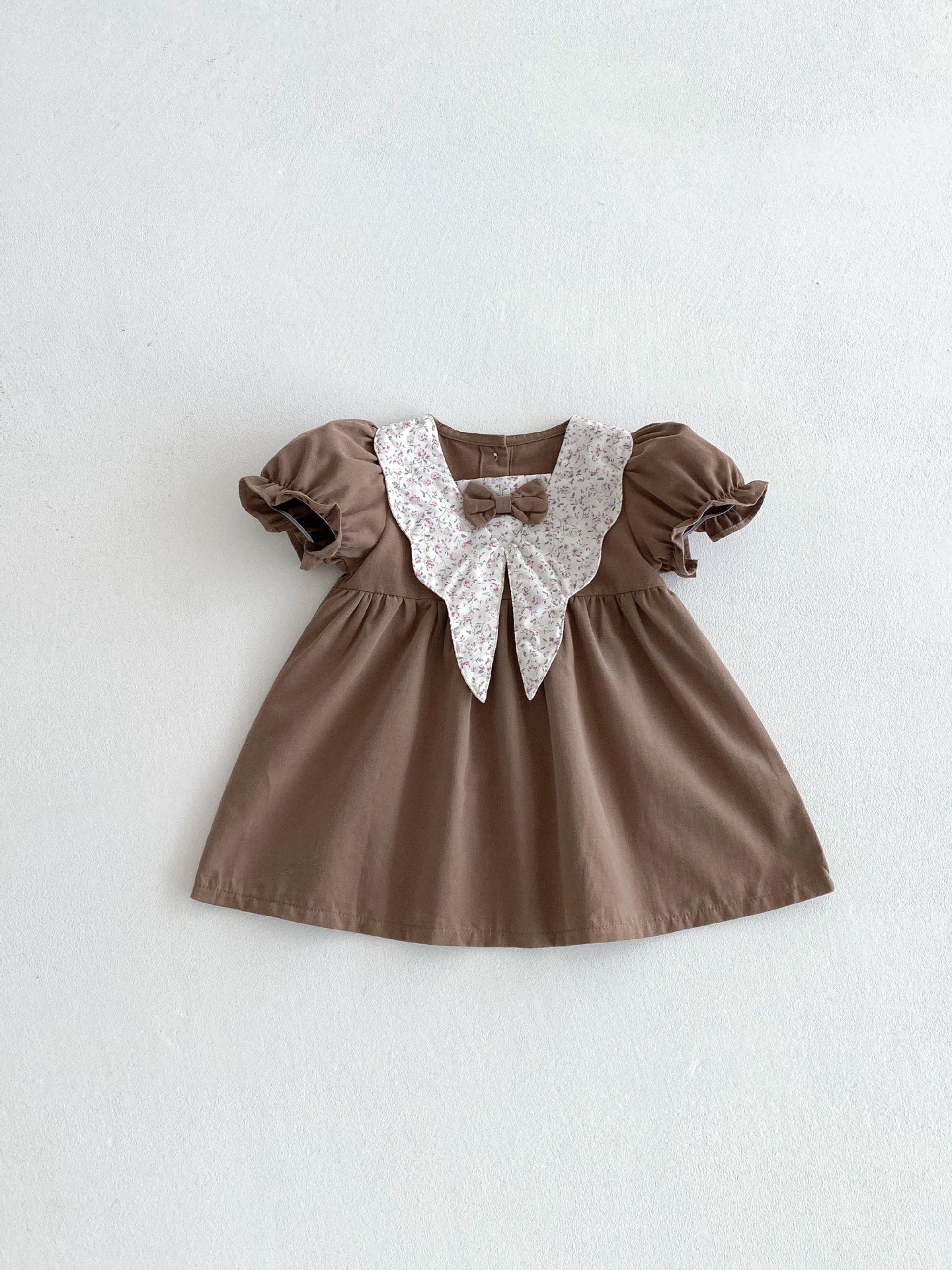 Children's Super Fashionable Skirt Floral Doll Collar Children's Dress