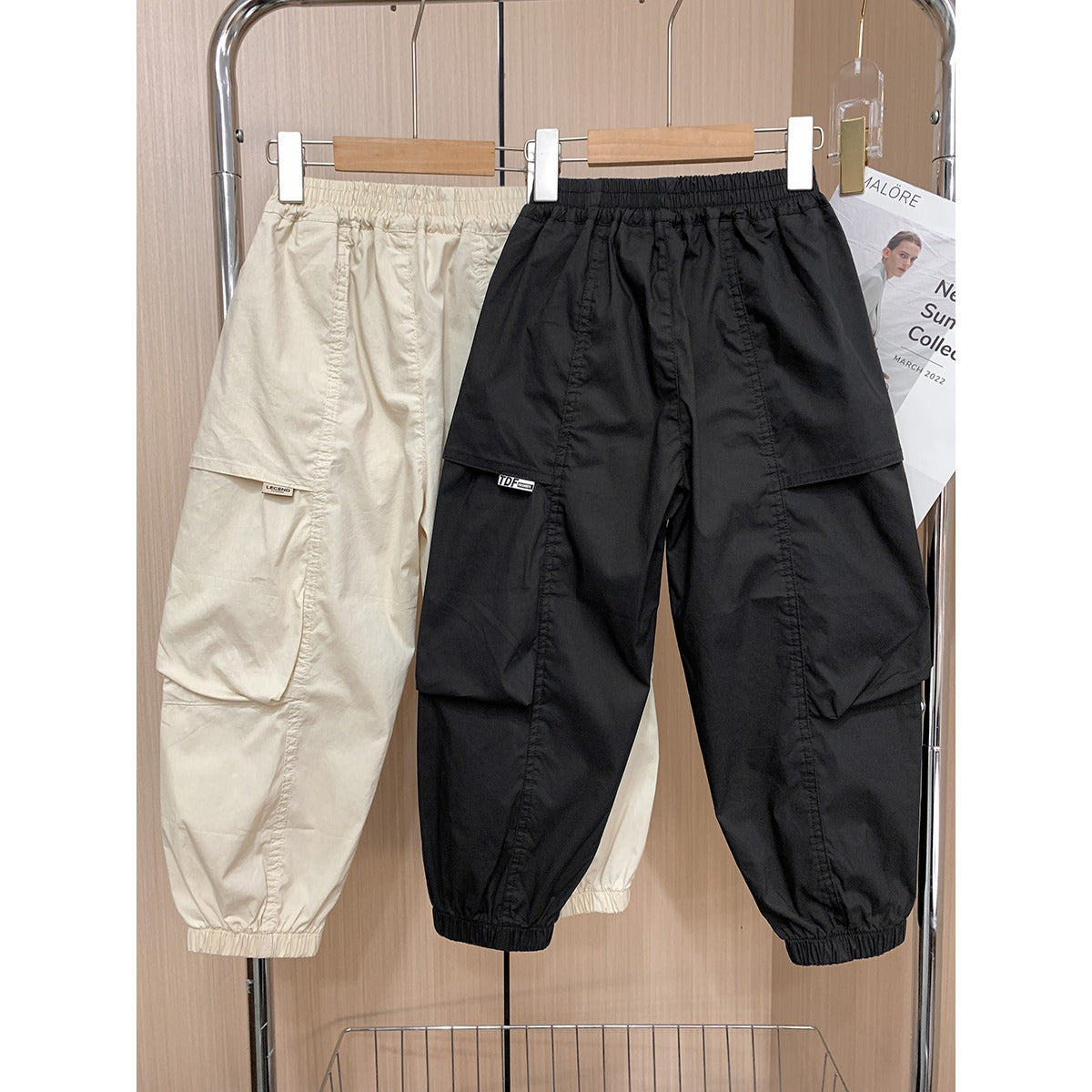 Children's Summer Wear Clothing American High Street Overalls Children's Pants