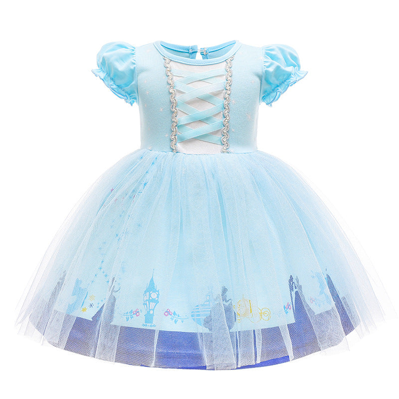 Sleeveless One-piece Western Style Lace Skirt Children's Dress